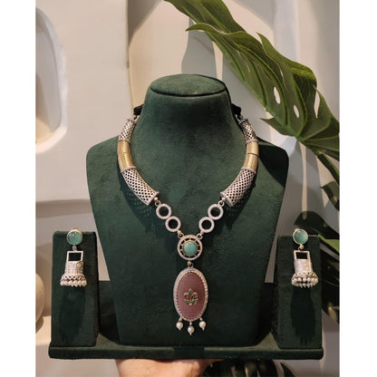 Tribal Tales Dual Tone Jaali Hasli with Stone Work