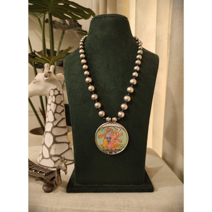 Tribal Tales Hand Painted Beaded Mala Necklace