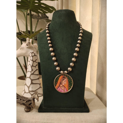 Tribal Tales Hand Painted Beaded Mala Necklace