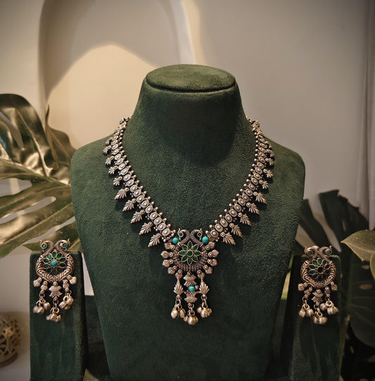 Tribal Tales Kolhapuri Stone Embedded Neckpiece