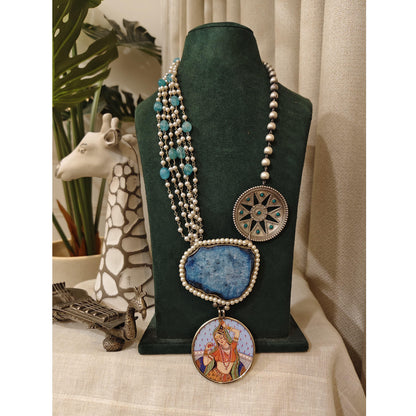 Tribal Tales Rajasthani Long Meenakari Necklace