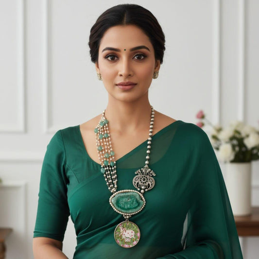 Tribal Tales Multi Color Pichwai Necklace