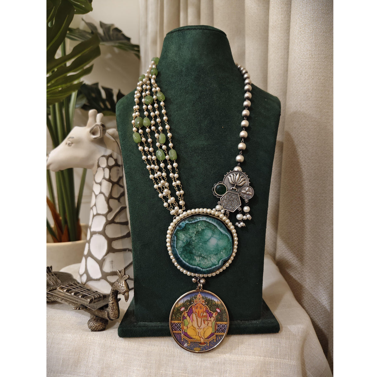 Tribal Tales Divine Pichwai Stone Necklace