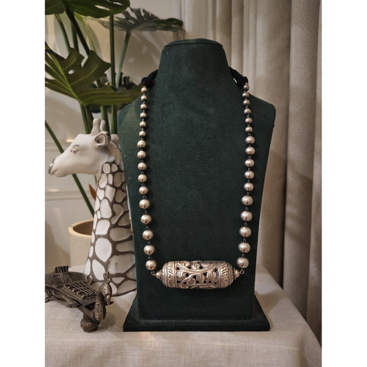 Tribal Tales Chitai Jalli Pendant with matar mala