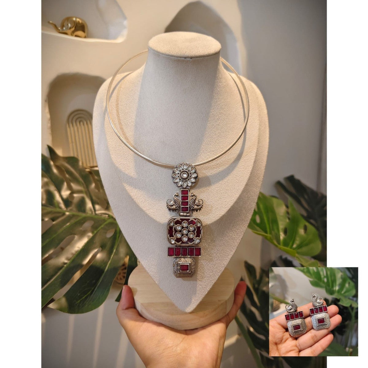 Tribal Tales Dainty Fusion Hasli Necklace Set