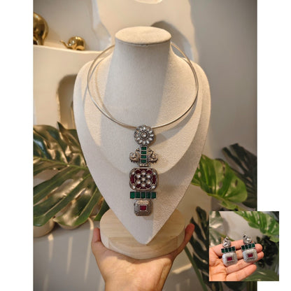 Tribal Tales Dainty Fusion Hasli Necklace Set