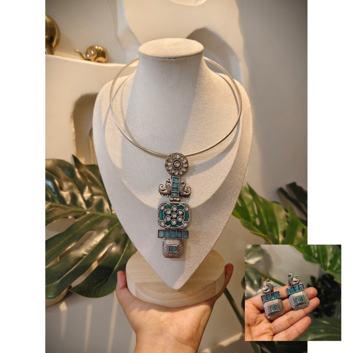 Tribal Tales Dainty Fusion Hasli Necklace Set