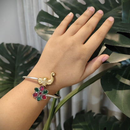 Tribal Tales Animal Motif Stone Embedded Kada