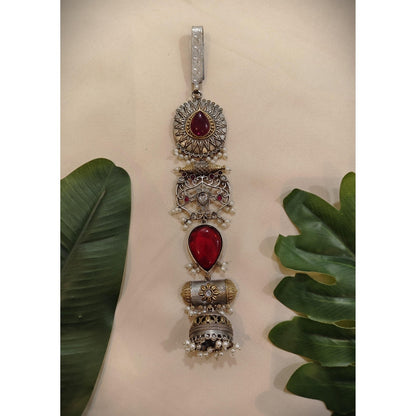Tribal Tales Stone Embedded Long Dual Tone Chaabi Guchha