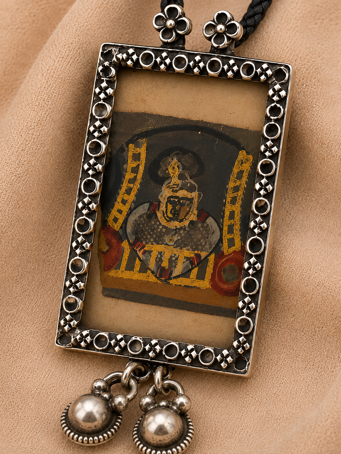 Hastakala Shreenath ji Antique Style Silver Pendant