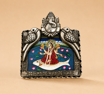 Hastakala Maa Ganga Silver Pendant