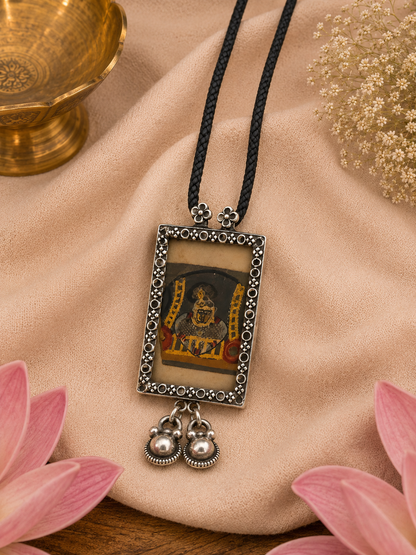 Hastakala Shreenath ji Antique Style Silver Pendant