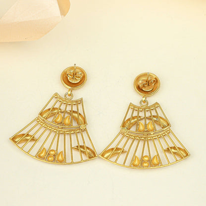 Anokhi Arka Silver Earrings – Gold Tone