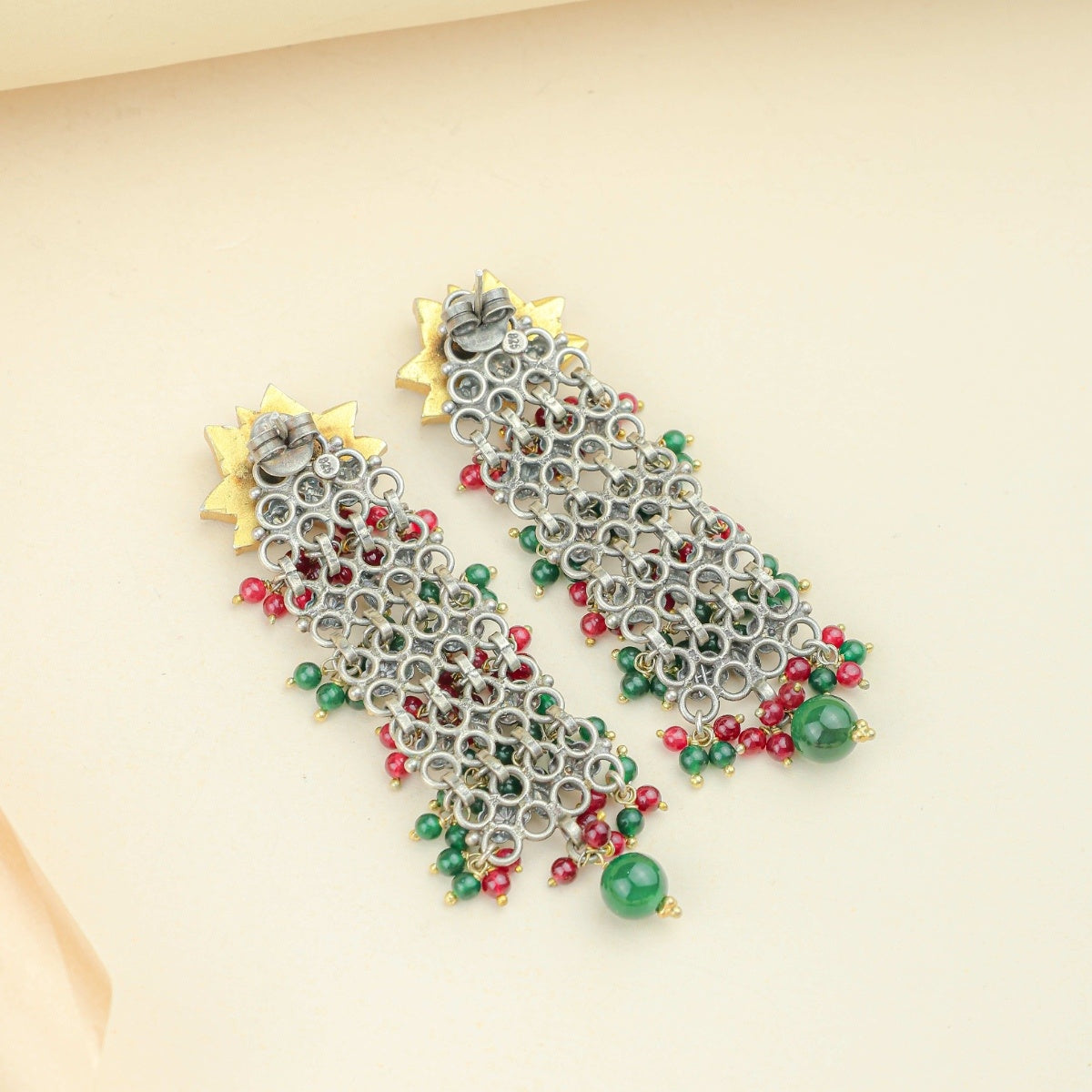 Anokhi Fusion Kundan Lotus Drop Earrings