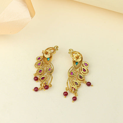 Anokhi Morni Gulabi Earrings – Gold Tone