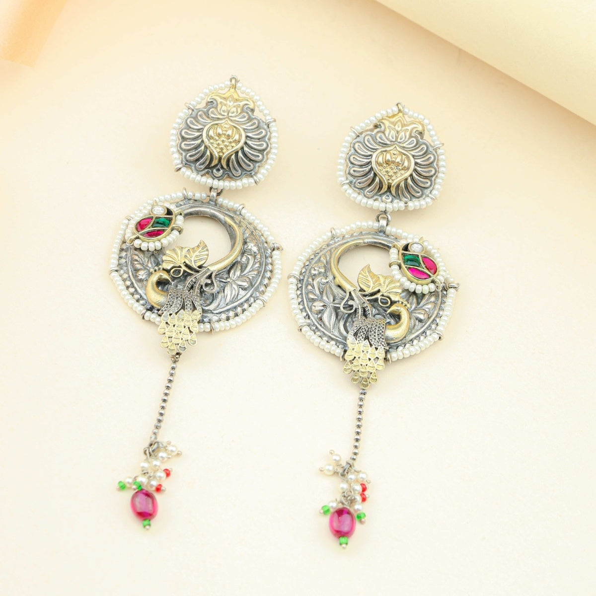 Ankokhi Fusion Ruby Drop Earrings