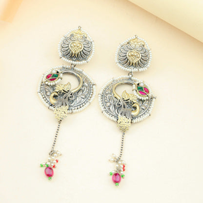 Ankokhi Fusion Ruby Drop Earrings