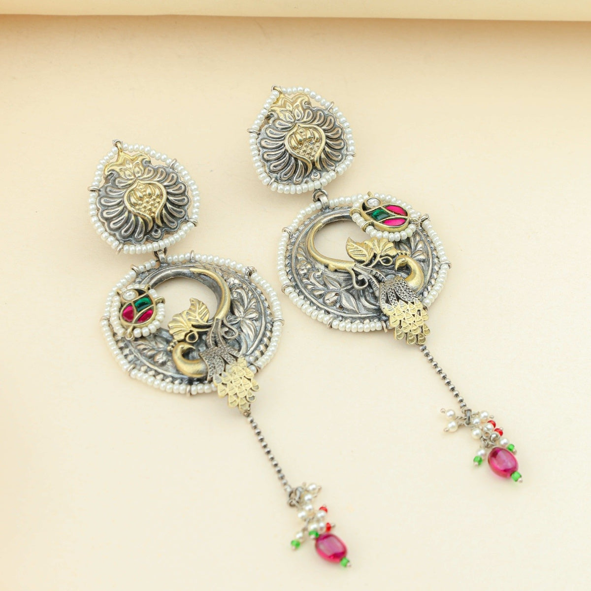 Ankokhi Fusion Ruby Drop Earrings