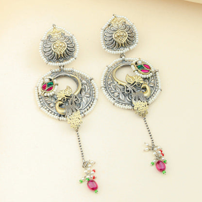 Ankokhi Fusion Ruby Drop Earrings