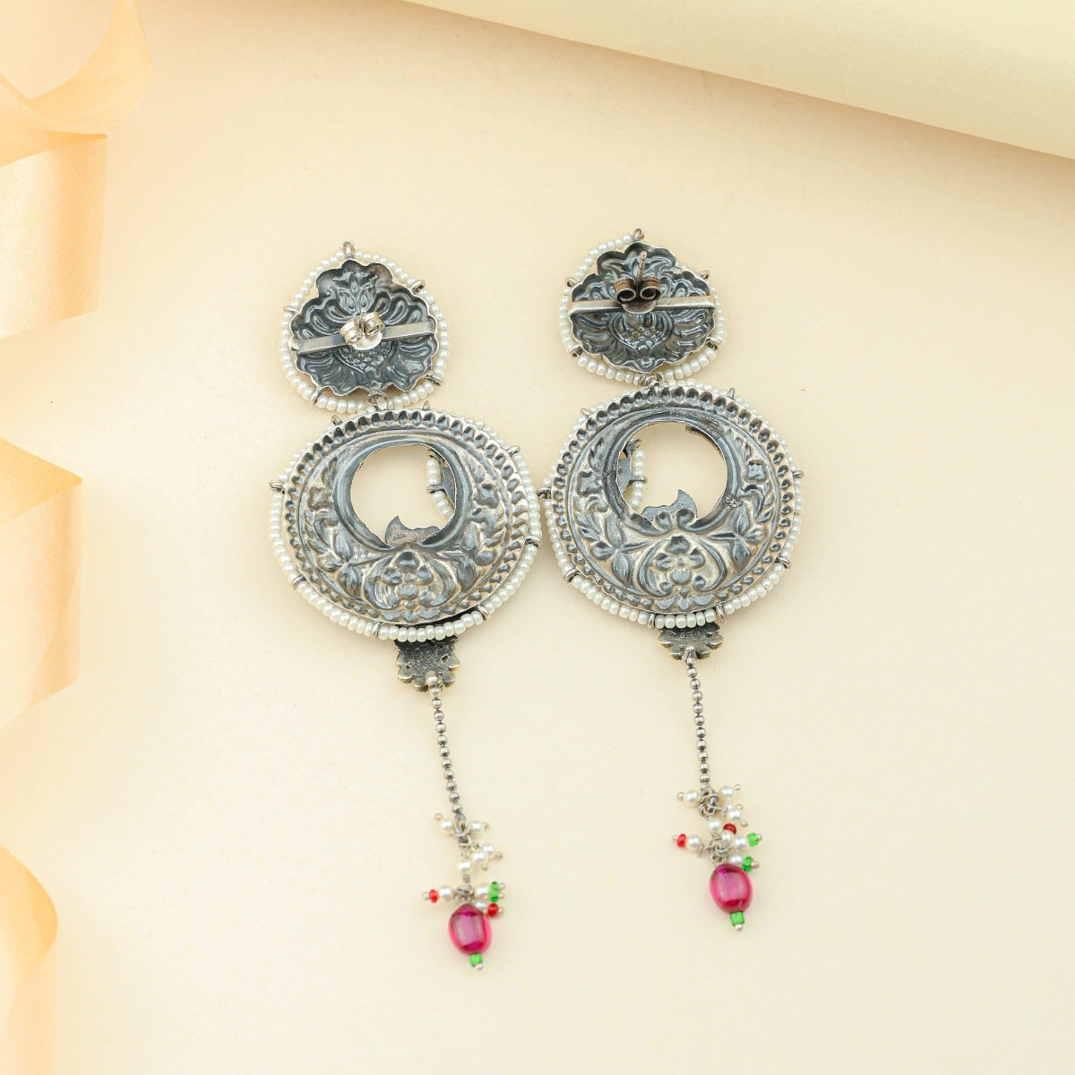 Ankokhi Fusion Ruby Drop Earrings
