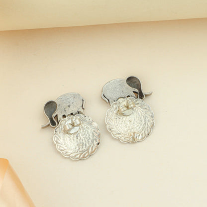 Anokhi Fusion Elephant Motif Ear Studs