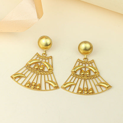 Anokhi Arka Silver Earrings – Gold Tone