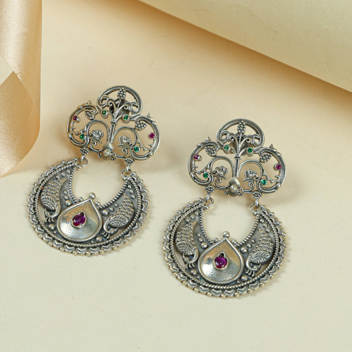 Anokhi Floral Chandballi Earrings | 925 Silver Earrings