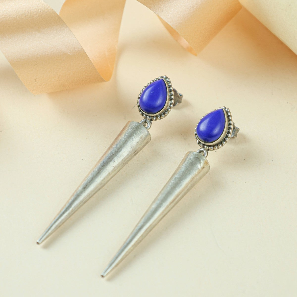 Tridha Conical Drop Earrings | 925 Silver