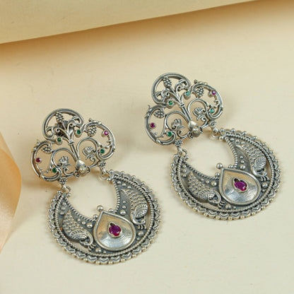 Anokhi Floral Chandballi Earrings | 925 Silver Earrings