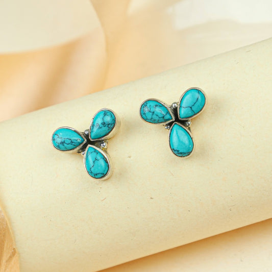 Ayushi Clover Stud Earrings | 925 silver