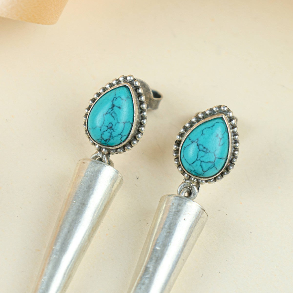 Tridha Conical Drop Earrings | 925 Silver