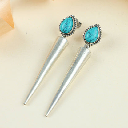 Tridha Conical Drop Earrings | 925 Silver
