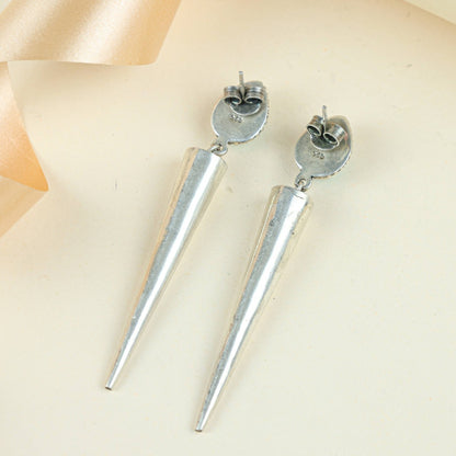Tridha Conical Drop Earrings | 925 Silver