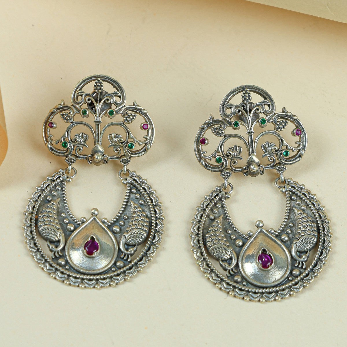 Anokhi Floral Chandballi Earrings | 925 Silver Earrings